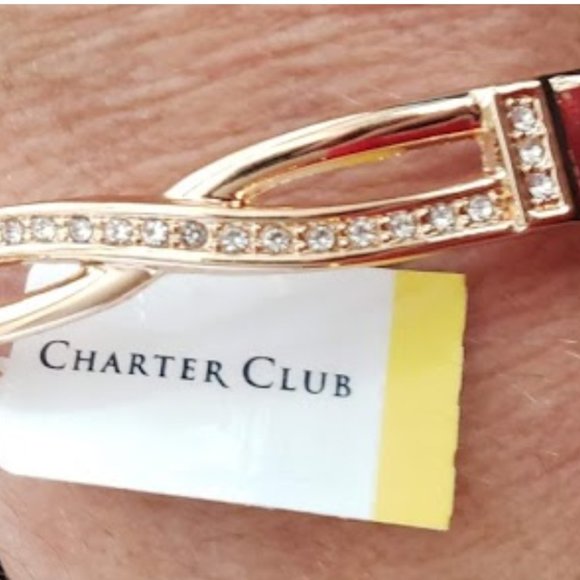 Charter Club Jewelry - NEW Charter Club ROSE GOLD Cross Bangle Bracelet